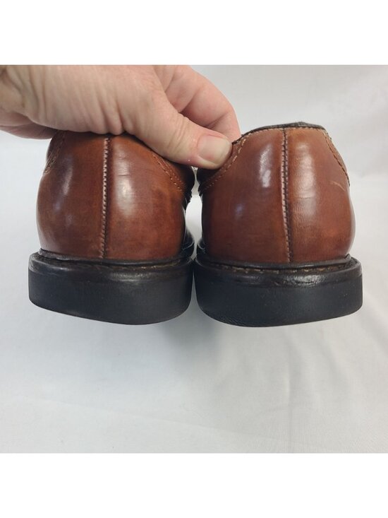 Vintage Allen Edmonds Wilbert Brown Leather Lace-Up Mens Dress Shoes Size 10D